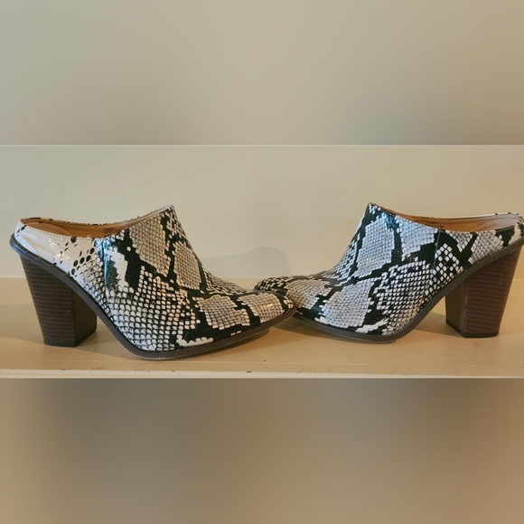Chase & Chloe Snake Mules - Picture 1 of 3